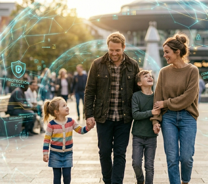 Familia feliz compartiendo tiempo juntos